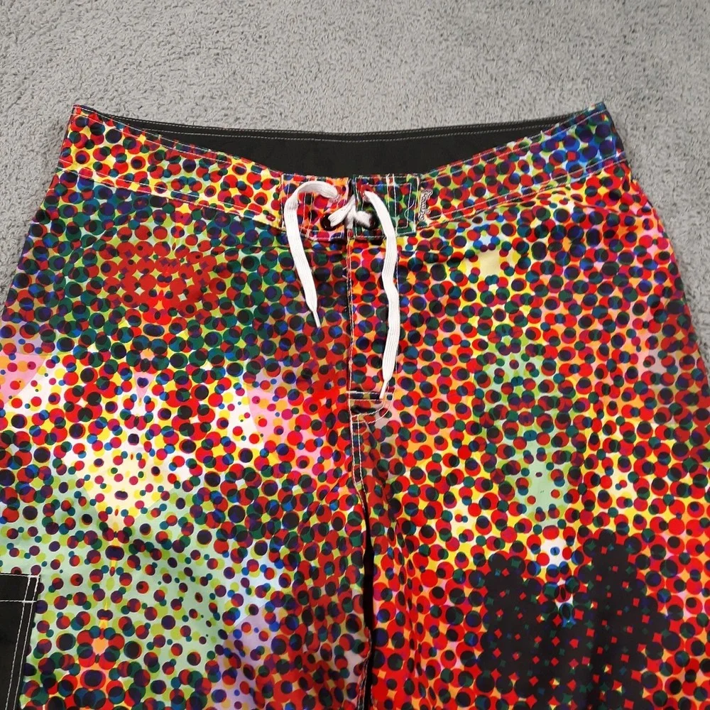 Mambo Australia Board Shorts Loud Colorful Mens L Swim Surf Trunks Psychedelic